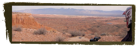 image of Dad on Flat top mesa on ATV