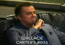 Burn Notice TV character Wallace played by Michael O'Keefe, photo