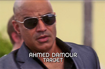 Photo of Faran Tahir playing Burn Notice TV character Ahmad Damour