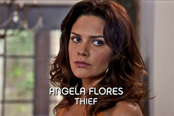 Burn Notice TV character Angela Flores played by  	Anglica Celaya, photo