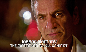 Burn Notice TV character Jabbar Hamady played by Alon Aboutboul, photo