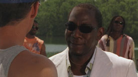 Photo of Laurence Mason playing Burn Notice TV character Andre Dekker