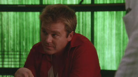 Photo of Aaron MacPherson playing Burn Notice TV character C. J.