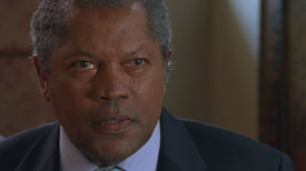 Burn Notice TV character Regional Governor Duman played by Clarence Williams III, photo