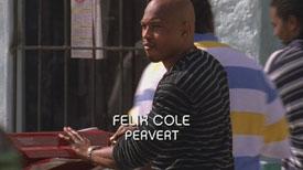 Burn Notice TV character Felix Cole played by Sticky Fingaz, photo