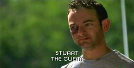 Photo of Chris Conner playing Burn Notice TV character Stuart