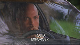 Photo of Graham Shiels playing Burn Notice TV character Todd