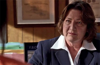 Photo of Peggy Sheffield playing Burn Notice TV character Warden Mills