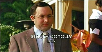 Photo of P.J. Byrne playing Burn Notice TV character Stacey Conolly