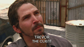 Photo of Maurice Compte playing Burn Notice TV character Trevor